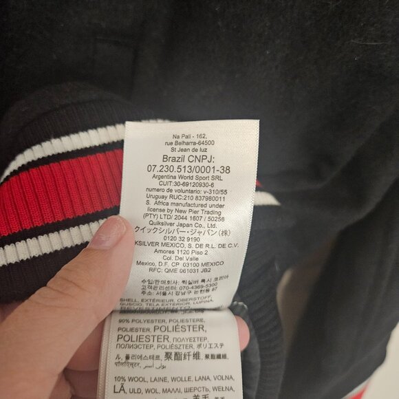 DC Rob Dyrdek Varsity Jacket Mens Size XL Black Red - Picture 5 of 8